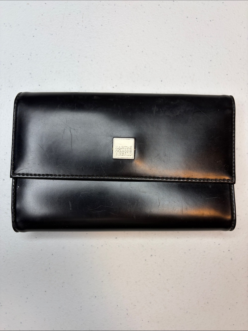 Vintage Marithe Francois Girbaud Black Leather Clutch Wallet Trifold